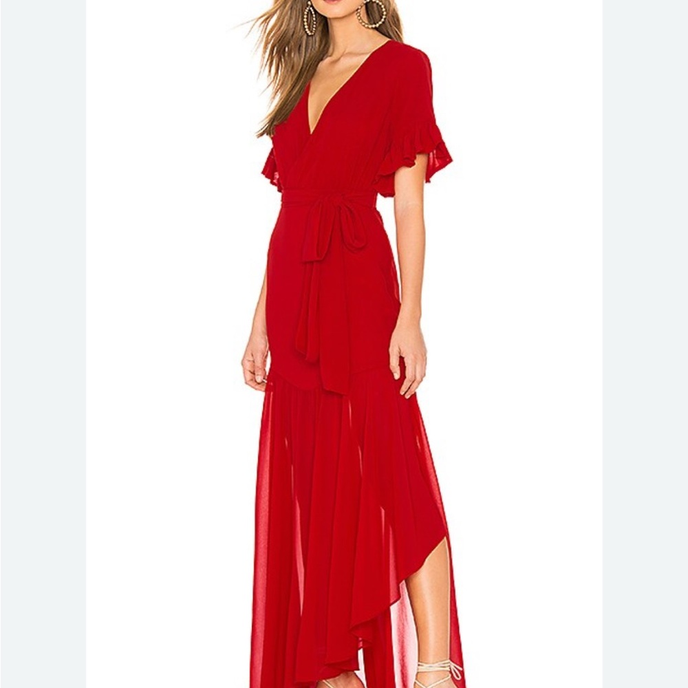 Elegant Red Maxi Dress